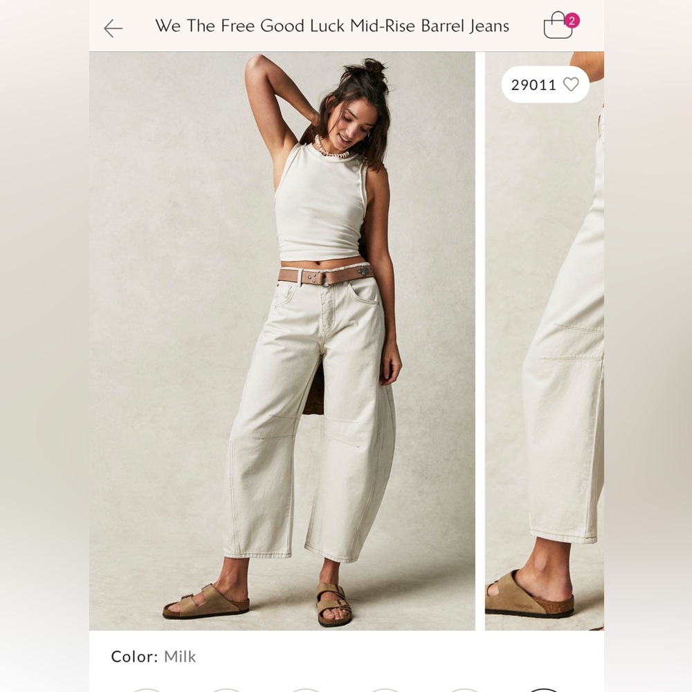 Free people mid rise barrel jeans